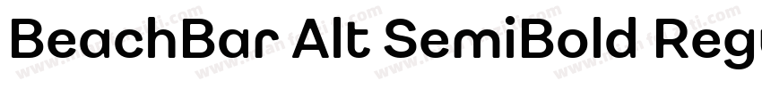 BeachBar Alt SemiBold Regular字体转换